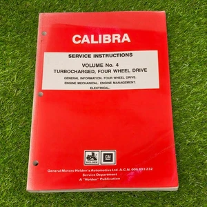 Holden Calibra Service Instructions Volume No. 4 Turbocharged, Four Wheel Drive  - Picture 1 of 5
