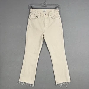 Citizens of Humanity Jeans Damen 25 Isola Creme Denim Fransen Crop Boot Bio - Bild 1 von 22