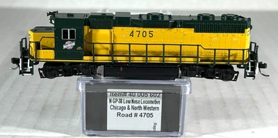 ATLAS СЕРЕБРЯНАЯ СЕРИЯ МАСШТАБ N GP38 ЛОКОМОТИВ ЗВУК/DCC ГОТОВ C&NW 40005602 - Изображение 1 из 4