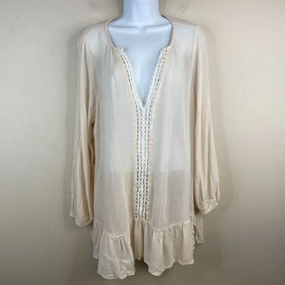 Eberjey Bamboo Sheer Chemise Large Coquette Nightgown Lingerie Quiet Luxury - Image 1 of 4