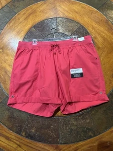 Women’s Adjustable Roll Shorts 2X Pink Red NWT - Picture 1 of 4