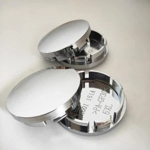 2 1/5" Universal Car Wheel Center Caps Hub Tyre Rim Glossy Chrome Cover ABS - Picture 1 of 5