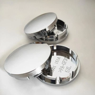 2 1/5" Universal Car Wheel Center Caps Hub Tyre Rim Glossy Chrome Cover ABS - Image 1 of 4