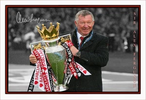 Sir Alex Ferguson Manchester Utd signiert limitierte Auflage Erinnerungsstücke Druck Geschenk - Bild 1 von 36