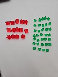 Monopoly Millionaire 34 Houses & 14 Hotels Replacement Parts - Picture 1 of 3