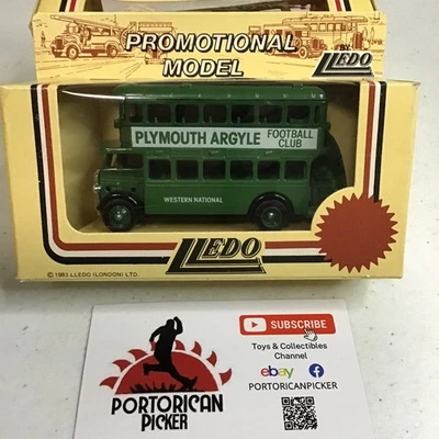 LLEDO DAYS GONE GREEN PLYMOUTH ARGYLE FOOTBALL DOUBLE DECKER BUS PROMO 1/50 MIB - Image 1 of 3