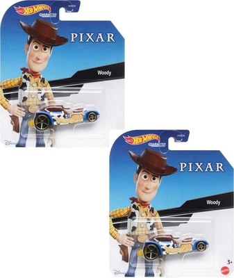 Hot Wheels Disney Pixar Woody Personaje Coche Versión 2022 Toy Story 2 Piezas Foto 1 de 4