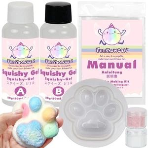 Taba Squishy Kit Set Liquid Gel+3" Paw Silicone Mold+Flocking - Picture 1 of 8