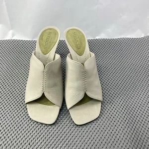 SESTO MEUCCI Women slip on toes cream Slide heel shoes size US 5M - Picture 1 of 7