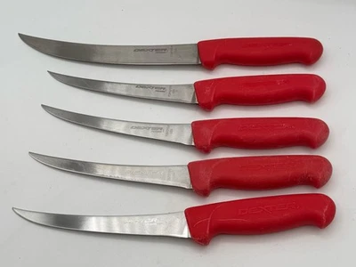 "Lote de 5 cuchillos Dexter Russell Prosecutors de 4-6"" para deshuesar y rebanar de 1-8""" Foto 1 de 4