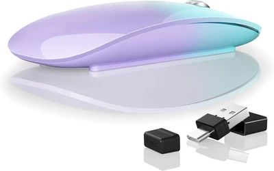 G11 Mouse Wireless Ricaricabile, Mouse Senza Fili Silenzioso, 2,4 Ghz Con Ricevi - Immagine 1 di 4