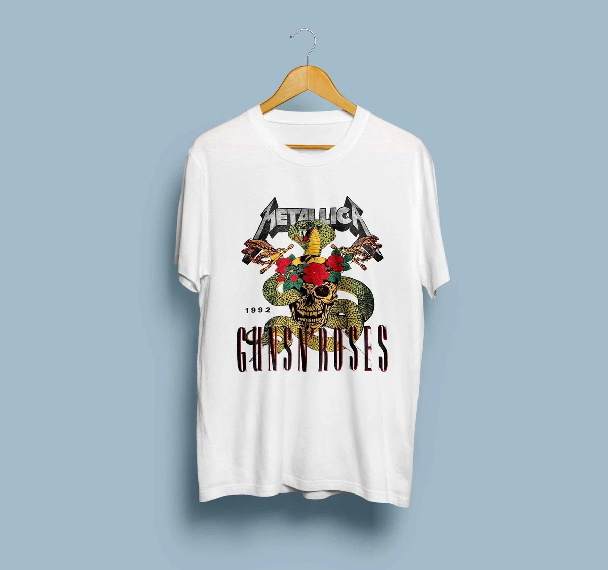 Guns N’ Roses  llica  メタリカ　バンドTシャツ Pre-owned] METALLICA x Guns N' Roses Band T-shirt 92's Tour