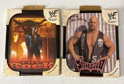 Vintage 2000 The Rock & Stone Cold 8x10 Photo Frame Collectibles WWF Wrestling - Image 1 of 4