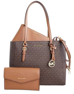 Michael Kors Charlotte LG Tote 3 IN 1 Leder Schultertasche+2x Umhängetaschen Neu - Bild 1 von 21