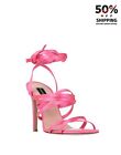 RRP?175 PINKO Sandals US7 UK4 EU37 Pink Straps Leather Lining Made in Italy