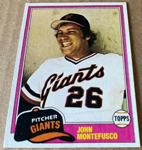 1981 TOPPS Card #438 JOHN MONTEFUSCO NM-MT Condition Nice Centering - Picture 1 of 2