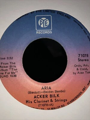 7" 45 RPM ACKER BILK ARIA PYE RECORDS PYE 71078 1976 - Image 1 of 2