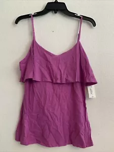 NWT Decree Women’s Ruffle Tank Sz M Orchid Retail: $28 (MW-116 (x2)) - Picture 1 of 4