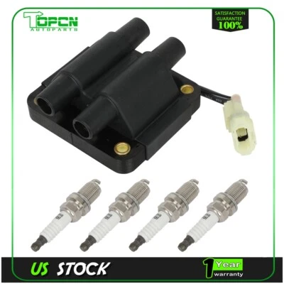 Bobina de encendido de 1 pieza y 4 bujías de iridio para Subaru Legacy 1990-1994 2,2 L H4 Foto 1 de 4