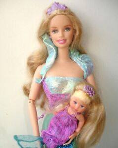 Barbie Magical Mermaid Doll with Light Up Tail + Krissy Baby Doll Vintage