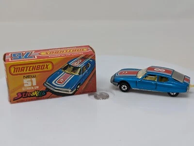 Caja de fósforos vintage Lesney #51 - Citroen SM - con CAJA ORIGINAL "J" 1971 Foto 1 de 4