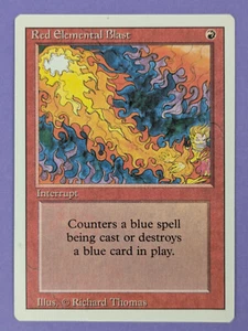 MTG Magic The Gathering: Revised Edition (3ED): Red Elemental Blast Common - MP - Picture 1 of 6