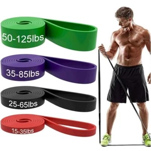 1Pack 4pcs Resistance Bands Set Pull Up Gym Workout Exercise Fitness Strength - Picture 1 of 7
