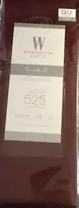 BURGUNDY Wamsutta Queen Flat Sheet 525 Thread Count, NEW - Picture 1 of 4