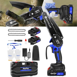 1200W Mini Cordless Chainsaw Rechargeable Wood Cutter Saw With Accessories - Picture 1 of 31