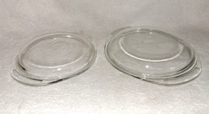 2 Pyrex Clear Glass Casserole Lids 682C 683C Vintage Lot K - Picture 1 of 7