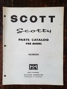 Scott Scotty Outboard Motor Parts Catalog - Model 63300311 - McCulloch 1962 B - Picture 1 of 5