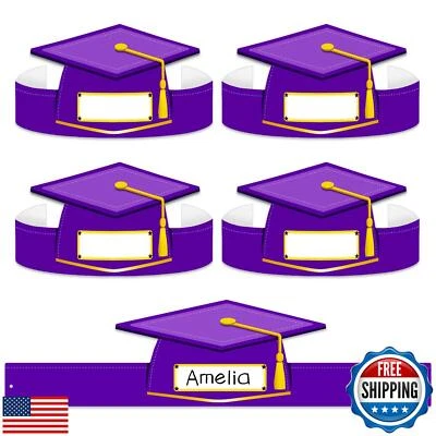 WhatSign Paper Graduation Cap Hats - 24PCS Kindergarten Preschool Graduation  - Image 1 of 4