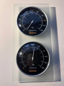 Saunalux Termómetro Higrómetro Vidrio Sauna Accesorios Nuevo + EMBALAJE ORIGINAL - Imagen 1 de 5