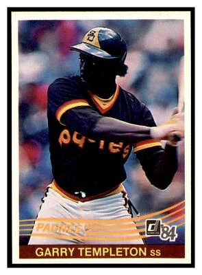 1984 Donruss Garry Templeton #185 San Diego Padres - Image 1 of 2
