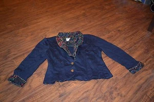 G4- Vintage Jeffrey & Dara by Linda Hutley Petite Knit Button Down Sweater - Picture 1 of 3