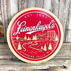 Letrero metálico redondo Leinenkugels Leinenkugel cerveza 12" garaje bar decoración de pared nuevo - Imagen 1 de 3