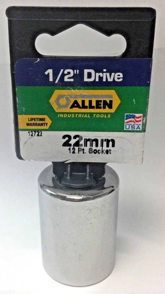Allen 12322 12722 1/2" Drive 22mm 12 Point Socket USA - Image 1 of 1
