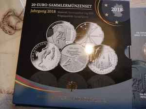 BRD 5 x 20 Euro Set 2018 Spiegelglanz Silbermünzen NEU OVP - Bild 1 von 3