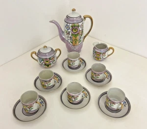 Vintage Handpainted 9 Pce Ceramic Tea Set Klimax Japanese Iridescent Lustre Ware - Picture 1 of 22