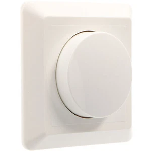 Dimmerabdeckung mit Rahmen weiß für Dimmer mit 4/6 mm Achse - Bild 1 von 6