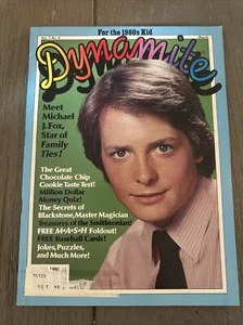 V7 #8 Dynamite Magazine - Michael J Fox Family Ties Mash Poster - Baseball Cards - Imagen 1 de 2