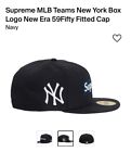 MLB Teams Supreme Box Logo New Era® Style: Navy - New York Yankees Size: 7 1/8