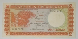 Sierra Leone 1969 ND Bank of Sierra Leone 2 Leones Banknote - Bild 1 von 4