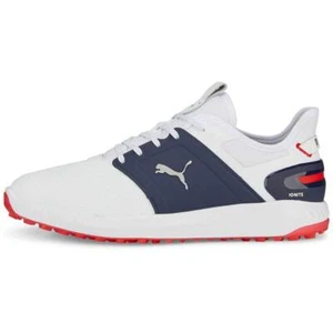 Zapatos de golf Puma Ignite Elevate blancos/plateados/azul marino - Imagen 1 de 7