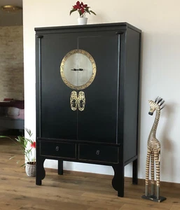 Asiatisch orientalisch chinesischer Hochzeitsschrank Kommode Asia Möbel Schrank - Bild 1 von 9