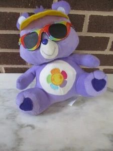 2013 KellyToy Harmony Care Bear 12" Tall Plush Stuffed Purple-Sunglasses,Hat - Picture 1 of 8