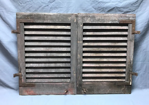 Pair Vintage Shabby Antique House Wood Window Shutters 18x26 Chic Old 252-23B