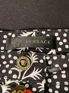 PANTALONES VAQUEROS VERSACE CRISTAL MODELO PASARELA SS19 ROSAS FLORES TALLA US 34 AUTÉNTICOS - Imagen 1 de 24