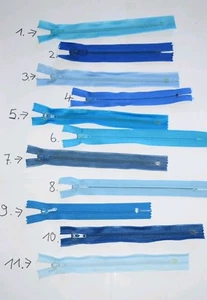 Spiralen REISVERSCHLUSS nicht teilbar Länge CA.20 CM  blautöne - Bild 1 von 12