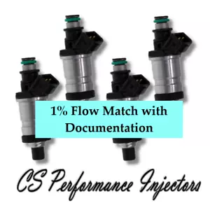 1% Flow Match Fuel Injectors (4) set for Honda 96-00 Civic 1.6L I4 D16Y7 D16Y5 - Picture 1 of 8